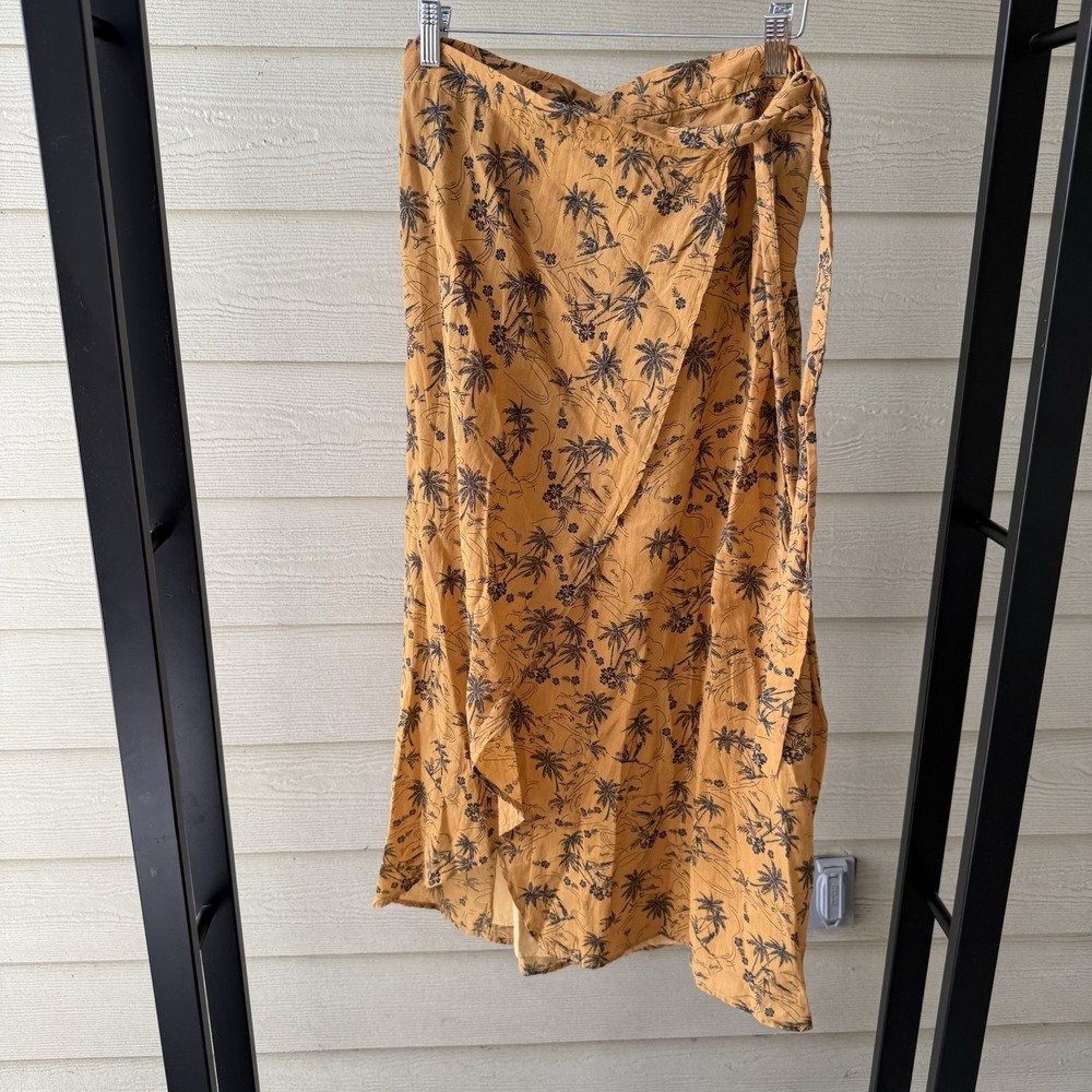 James‎ Perse Wrap Skirt Size 2 (US Small/Medium) Hawaiian Print Beach Coverup